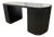 Mermelada Estudio for Cb2 Reid Oval Black Wood Storage Desk For Sale