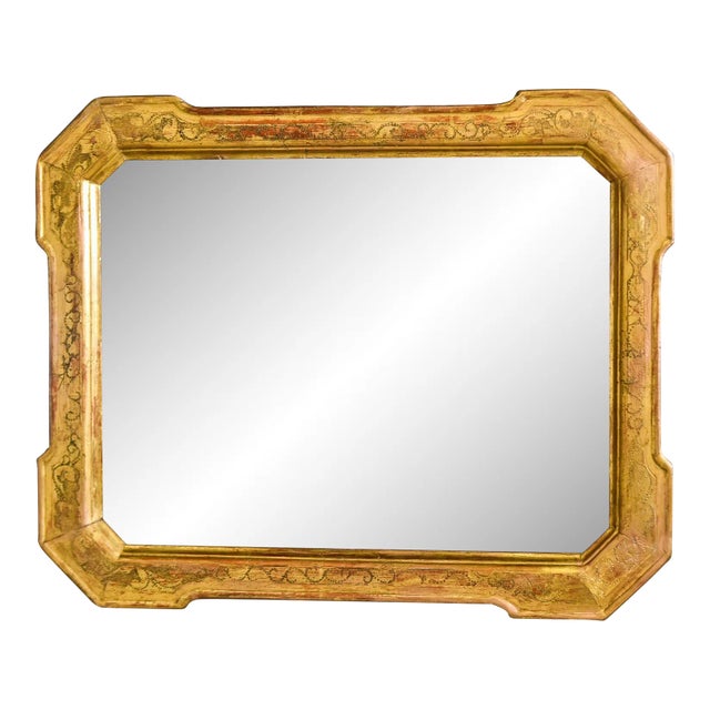 19th Century Italian Carved Gilt Frame Mirror For Sale