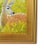 Impressionist wildlife fawn deer portrait in a rustic California landscape oil painting on artist canvas panel. Signed by...