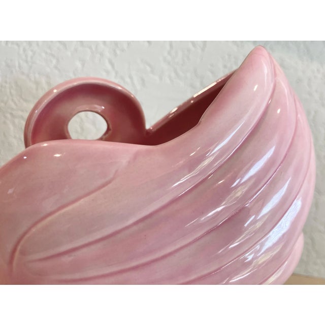 Ceramic Circa 1970 Art Deco-Inspired Pink Porcelain Sleeping Swan Cachepot / Planter For Sale - Image 7 of 13