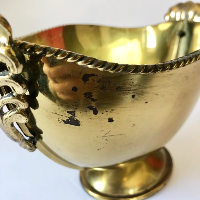Mid 20th Century Mid 20th Century Vintage Italian Brass Cachepot For Sale - Image 5 of 7