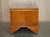 Burr & Yew Wood Drop Front Media Television Stand For Sale - Image 16 of 18