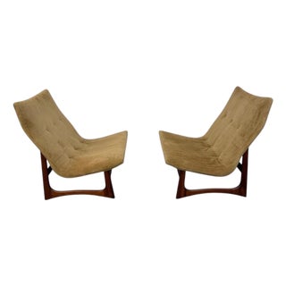 Mid-Century Modern Adrian Pearsall Oversized Slipper Chairs - Set of 2 For Sale