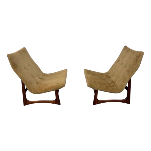 Mid-Century Modern Adrian Pearsall Oversized Slipper Chairs - Set of 2 For Sale