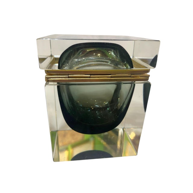 Mid 20th Century Sommerso Murano Glass Box For Sale - Image 5 of 5