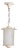 Italian Cylindrical Ivory Lacquer + Starburst Glass Lantern Pendant, 1950s For Sale