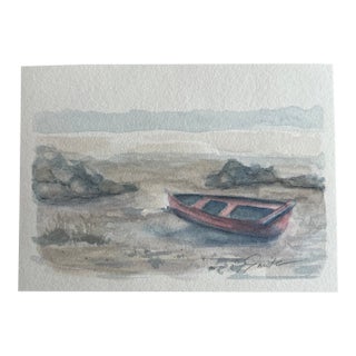 Signed Original Watercolor Painting “Beached” For Sale