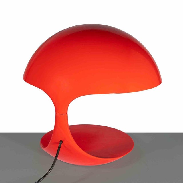 Red Cobra Table Lamp by Elio Martinelli, Italy, 1960 For Sale - Image 3 of 7
