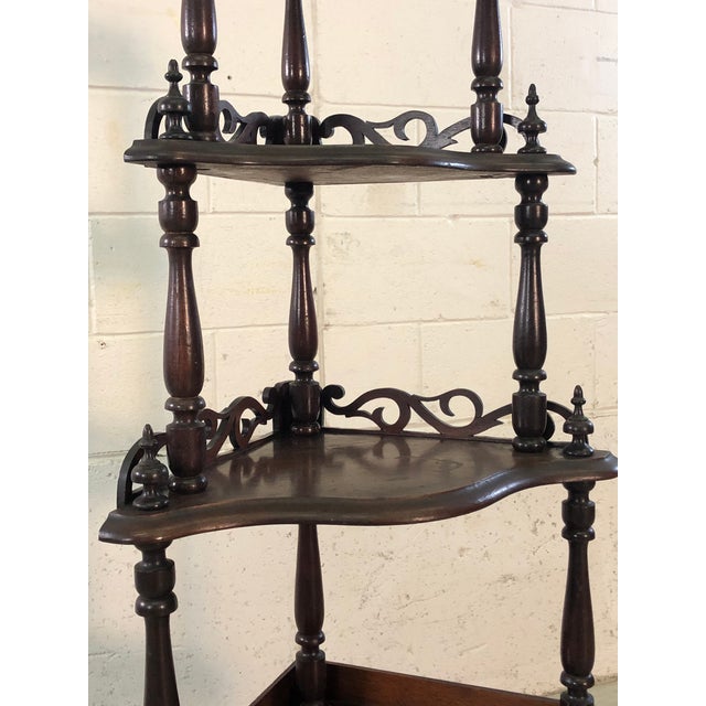 Antique Victorian Mahogany Corner Five Tier Shelf Chairish