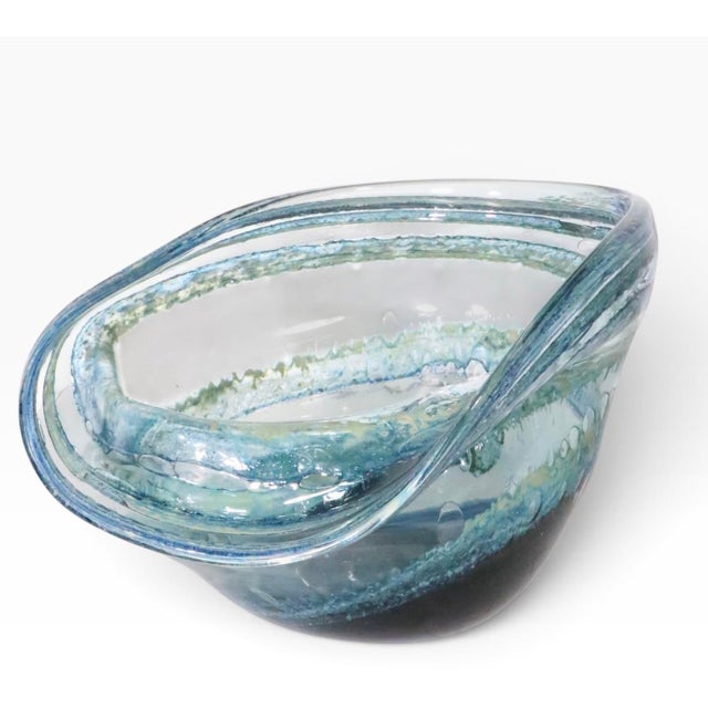 Large Organic Modern Art Glass Bowl by Josh Simpson C 1973 For Sale In New York - Image 6 of 18