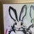 2020s Original Bunny Painting Modern Minimalist Rabbit Art Framed Acrylic on Canvas Board Wall Art by Tatiana Duperault For Sale - Image 5 of 6