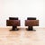 Warren Platner 1970s Warren Platner Attributed Cube Lounge Chairs in Walnut Burl For Sale - Image 4 of 15