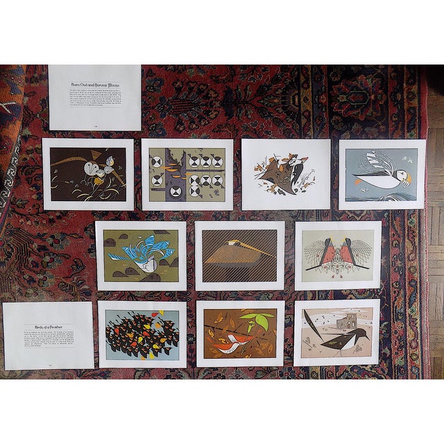 Vintage Charley Harper Modernist Abstracted Bird Lithographs (10.75" X 8.25") - Set of 10 For Sale In Cincinnati - Image 6 of 10