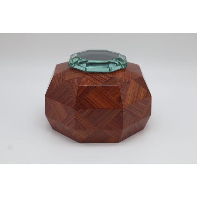 Mid-Century Modern Box in Wood and Glass by Pietra Chiesa for Fontana Arte, 1940s For Sale - Image 3 of 6