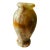 Vintage Onyx Marble Vase Alabaster Amber Veining Solid Stone For Sale