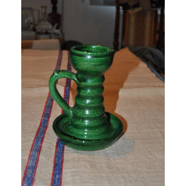 Hungarian folk glazed bowl. 1 glazed vase 13.0048cm H and 27.0002 Diameter 2 glazed Candle Holder : 13.0048cm H and...