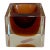 Sommerso Faceted Murano Glass Catchall, Amber and Orange, 1970s For Sale