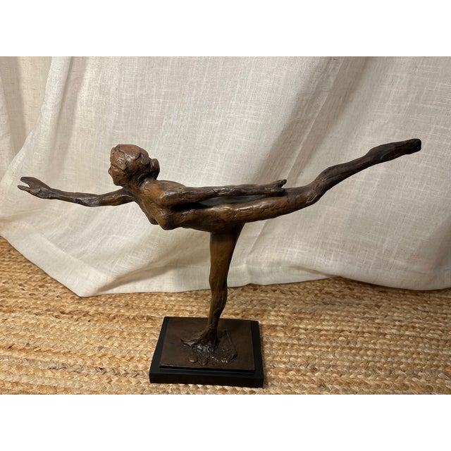 Edgar Degas 1980s Bronze Finish Sculpture Replica of Degas’ Dancer For Sale - Image 4 of 13