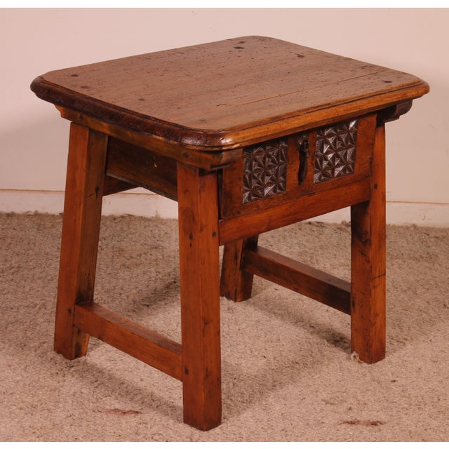 Tan Small Spanish Table, 18th Century For Sale - Image 8 of 10