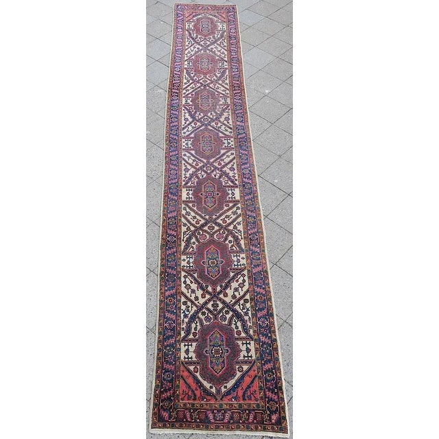 Long Vintage Heriz Runner Rug, 1920s-1930s For Sale - Image 6 of 9