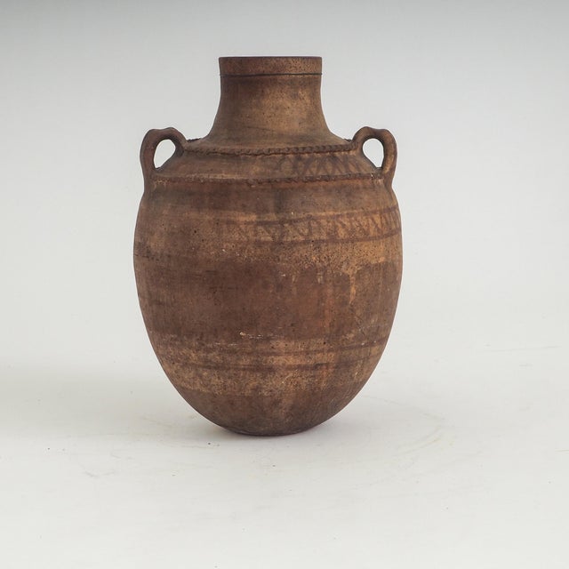 Vintage Earthenware Storage Vessel with Incised and Painted Motifs, 1950s For Sale - Image 11 of 11