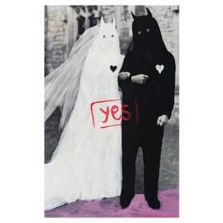 Natia Sapanadze, YES, 2020s, Mixed Media on Paper, Framed For Sale