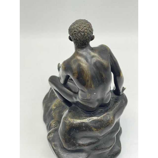 Seated Athletic Youth, Bronze Sculpture For Sale - Image 11 of 18