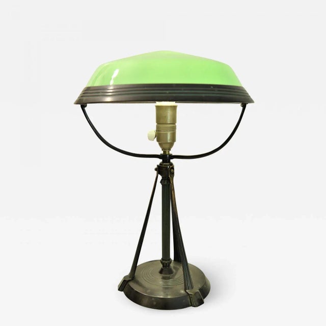 Swedish Grace Bronze Patinated Metal and Glass Table Lamp, Sweden For Sale - Image 13 of 13