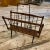 1960s Mid-Century Modern Teak and Black Painted Iron Italian Magazine Stand For Sale - Image 4 of 10