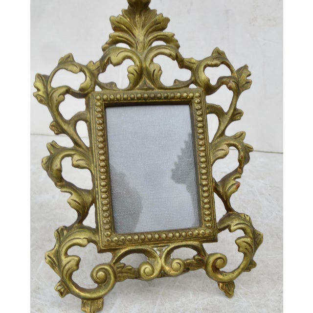 Victorian Cast Brass Victorian Photo Frame For Sale - Image 3 of 8