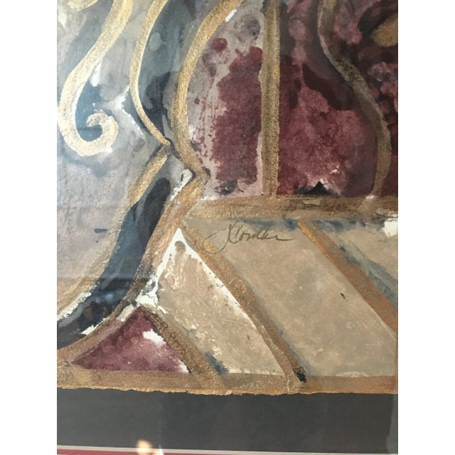 1990s "Symphony II" Abstract Mixed-Media Painting by Joyce Combs, Framed For Sale In Los Angeles - Image 6 of 11