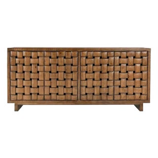 Salvaged Pine Lattice Sideboard For Sale