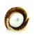 Gold Vintage Italian 18k Gold South Sea Pearl and Diamond Cocktail Ring, 1970s, Size 5.5 For Sale - Image 8 of 15