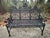 Metal Late 19th Century Gothic Iron Garden Bench, Restored For Sale - Image 7 of 12