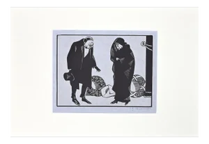 Hermann-Paul, The Widow, Woodcut Print, 1925