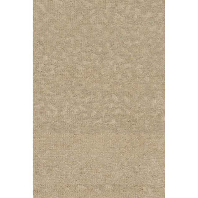 Contemporary Rug & Kilim’s Oversized Contemporary Textural Solid Rug in Beige Tones For Sale - Image 3 of 8