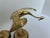 1960s Mid Century Modern Large Brass Crane Figures on Wood Base - A Pair For Sale - Image 5 of 12