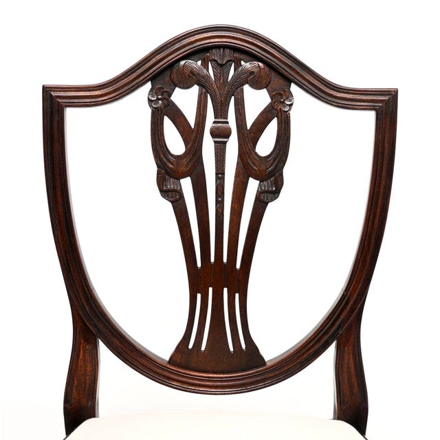 Shield Back Dining Chairs, 1930, Set of 10 For Sale - Image 10 of 11