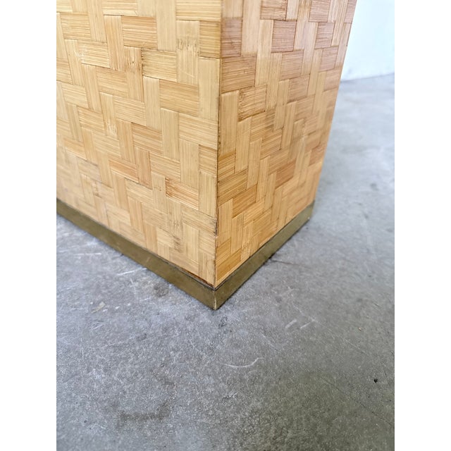 Woven Wicker and Brass Umbrella Stand from Metal Linea Nova, 1960s For Sale - Image 14 of 18