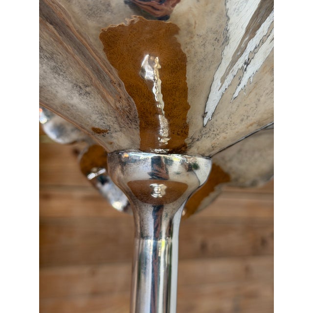 Vintage Sculptural Silver-Plated Flower Form Candlestick or Bud Vase, Bacillar For Sale In Naples, FL - Image 6 of 11