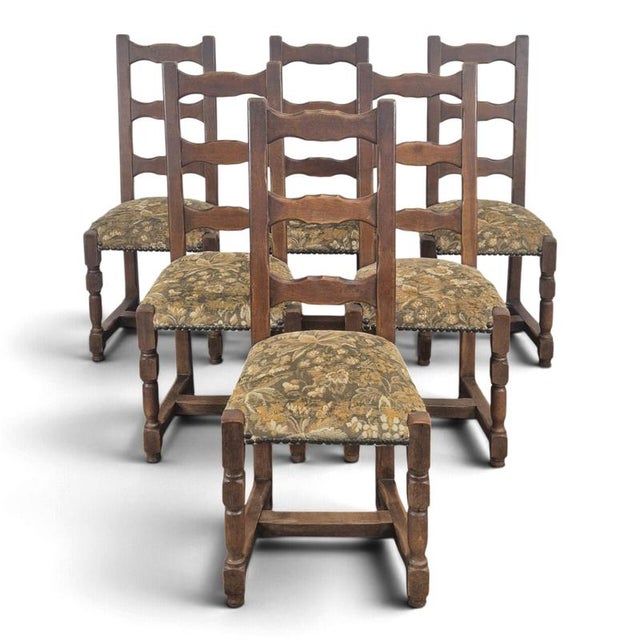 Rustic Chairs with Slatted Backs, Set of 6 For Sale - Image 12 of 12