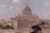 Antonio Celli, Lush Garden with a View of St. Peter's Basilica, Oil on Canvas For Sale - Image 4 of 6