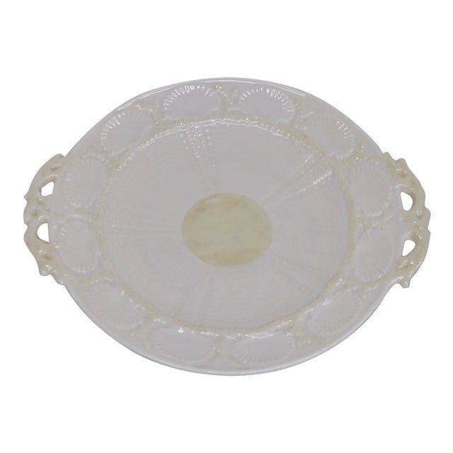 Belleek Shell Tea Ware Cake Plate Irish Porcelain For Sale