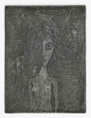 Gianpaolo Berto, Portrait of a Woman, Etching, 1974