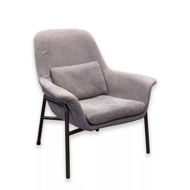 Camerich Noble Grey Lounge Armchairs Vintage MCM Style Contemporary Modern - A Pair For Sale In Detroit - Image 6 of 12