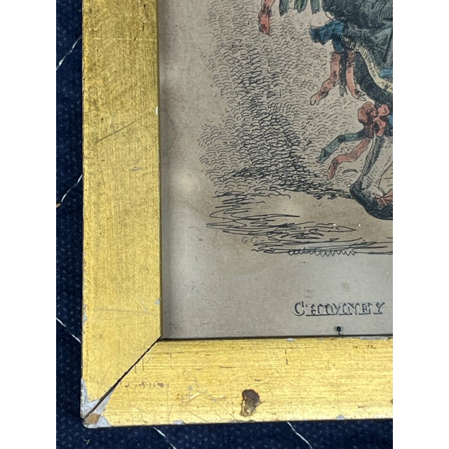 English Early 19th Century Antique Hand-Colored Etching “Chimney Sweeper” For Sale - Image 3 of 4