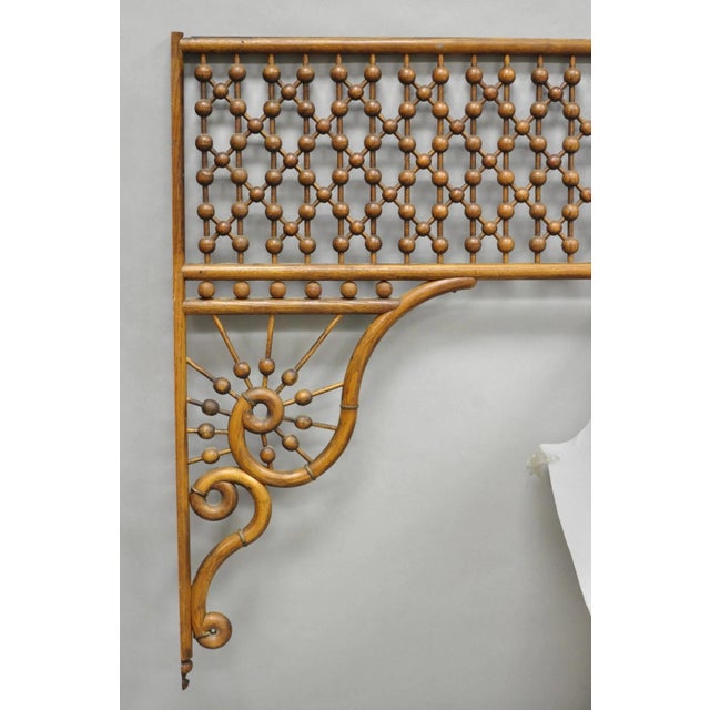 Antique Victorian Oak Stick & Ball 84" Fretwork Archway Architectural Salvage For Sale In Philadelphia - Image 6 of 17