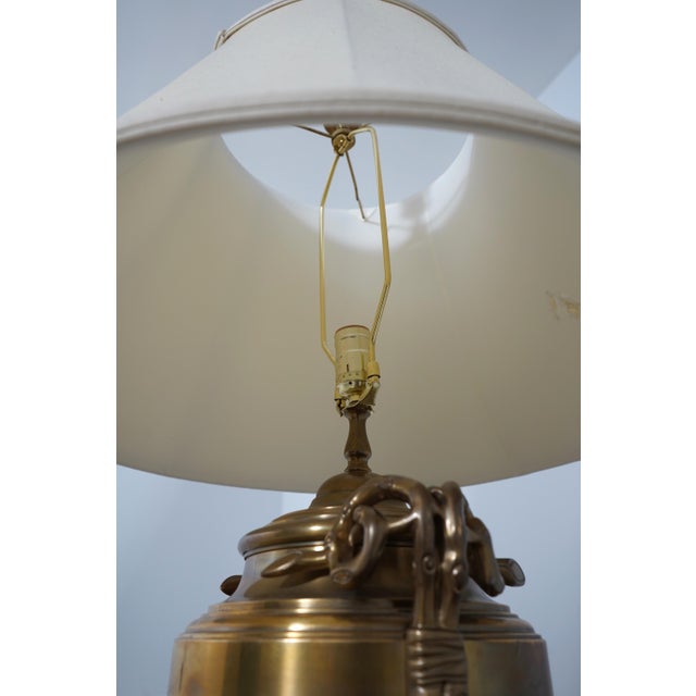 Heavy Solid Brass Urn Large Table Lamp For Sale - Image 11 of 12