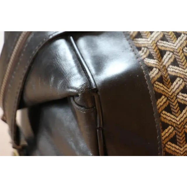 1970s Large Goyard Boston Bag, Large Goyard Duffle Bag for Women and Men by Goyard, 1970s For Sale - Image 5 of 16