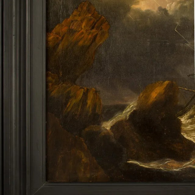 Black A Large and Impressive 19th Century Seascape. For Sale - Image 8 of 13